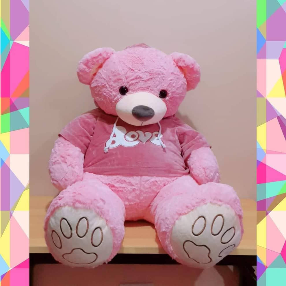 3 feet pink bear
