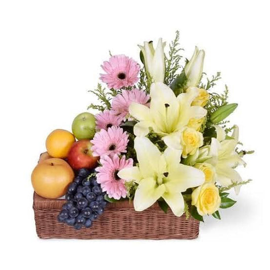 Fruit Basket with Flowers 5